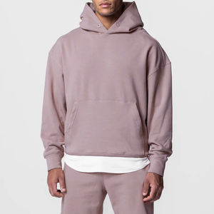 Vente en gros, top ventes, sweats à capuche vierges en coton avec impression par transfert thermique de broderie personnalisée, oversize, unisexe, à la mode - Product Image 5