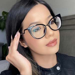 Gafas de Computadora con Marco Grande y Colorido Estilo Vintage 2025, Gafas de Ojo de Gato con Protección Contra la Luz Azul para Mujer - Product Image 4