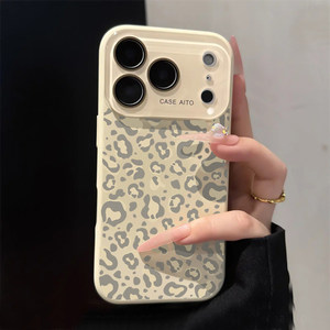 เคสโทรศัพท์ลายเสือดาวซิลิโคนแฟชั่น พร้อมกระจกป้องกันเลนส์กล้อง สำหรับ iPhone 17 air 16 15 pro max  ฝาหลังแบบด้าน ป้องกันการกระแทก - Product Image 4