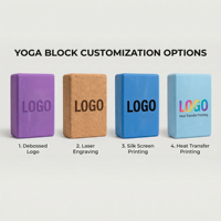 Offre Spéciale – Blocs de Yoga en EVA/liège Écologiques Antidérapants Haute Densité avec Logo Personnalisé pour Adultes et Enfants – Blocs de Mousse pour Exercices de Jambes