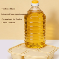 Boîte à emporter personnalisée en amidon de maïs biodégradable, compatible micro-ondes, style chinois, écologique, conteneur alimentaire jetable pour