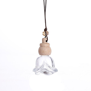 Difusor de Aceite Esencial para Coche con Forma de Rosa, Botella de Vidrio de 6 ml con Tapa de Madera para Aromaterapia - Product Image 3