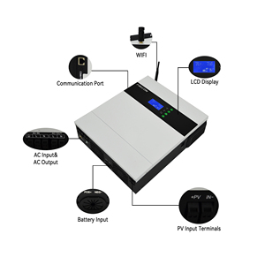 Năng lượng mặt trời <span class=keywords><strong>Inverter</strong></span> 3KW 5KW 8KW 10KW Off On Lưới invertor 24V 48V lai năng lượng mặt trời <span class=keywords><strong>Inverter</strong></span> tinh khiết Sine Wave năng lượng mặt trời biến tần với MPPT - Product Image 5