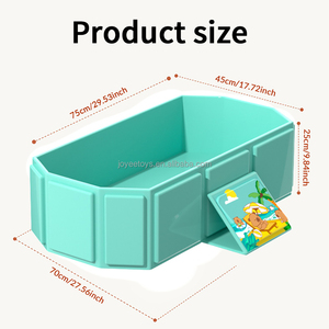 Nhà Máy Bán buôn Ngoài Trời Màu hồng và màu xanh lá cây hình bầu dục PVC bé bồn tắm có thể gập lại bồn tắm bé gấp bồn tắm di động - Product Image 3