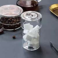 Pot à bonbons en céramique en gros avec couvercle en verre hermétique, conteneur de rangement moderne et écologique pour la cuisine et la décoration intérieure