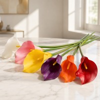 Realistische Künstliche Calla-Lilie Einzelner Stiel 67cm Wasserfeste Plastikblume für Hochzeit Heimdekoration Großhandel