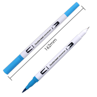 Foska vente chaude Muti-Colors 12/24/36/48/60/72/100 couleurs Fineliner double pointe pinceau dessin stylo marqueur de couleur d'eau en plastique