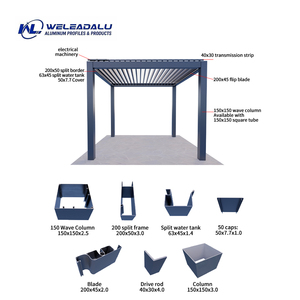 Cochera Cantilever para Exteriores de Alta Calidad, Duradera, Moderna y Sencilla, con Estructura de Aleación de Aluminio y Techo Plano de Policarbonato Impermeable - Product Image 1