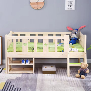 Diseño Moderno con Ruedas, Cama Individual Móvil de Madera Maciza, Cama para Niños, Cuna para Bebés, Guardería, Hotel o Sala de Estar - Product Image 3