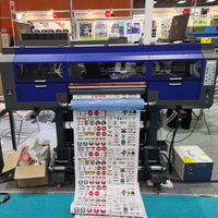 Printer UV DTF Profesional 60cm dengan Papan Hoson 3*I3200U Print Head, Mesin Stiker Film AB Otomatis, Efek Kilap Pernis