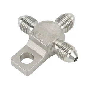 NiceCNC ATV ANTee Block para <span class=keywords><strong>Yamaha</strong></span> Raptor 700 con lengüeta manguera de freno <span class=keywords><strong>Banjo</strong></span> adaptador de montaje Tab 3/8 "UNF X24 TPI Accesorios - Product Image 3