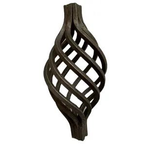 Forged Baluster Parts Wrought Iron Baskets As Stair Baluster Forged Iron Stair Handrail Decorative Ornaments