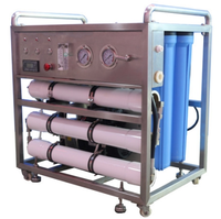 Désalinisateur d'eau de mer compact OEM 58 L/H SW2521 avec membrane RO, 110-240V, pour usage marin, comprenant réservoir sous pression, pompe et moteur