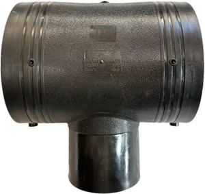 אביזרי אלקטרופיוז'ן שחורים PN16 PE100/80 	 מחבר צינור מפחית DN160*110 160 מ\\\"מ-100 מ\\\"מ 	 אביזרי צנרת HDPE מפלסטיק למערכת אינסטלציה - Product Image 1