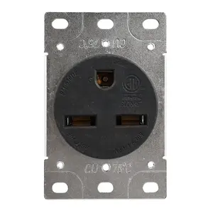 Lumex 1234 Duplex Industrial Electrical Socket Outlets Flush Mounted Receptacle with 30A 250V 6-30R Single Phase 3 Outlets