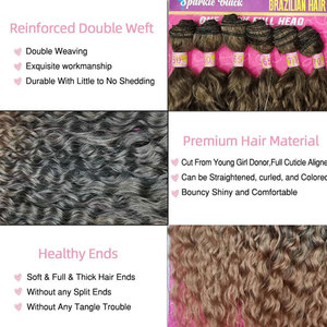 Paquete de 6 Extensiones de Cabello Sintético Rizado, Resistentes al Calor, con Efecto Ombre, <span class=keywords><strong>Largas</strong></span>, para Mujer - Product Image 2