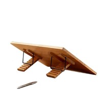 Support de lecture en bois avec pinces pour pages, support de livre de cuisine, présentoir pour la maison, le bureau, la salle d'étude et la cuisine