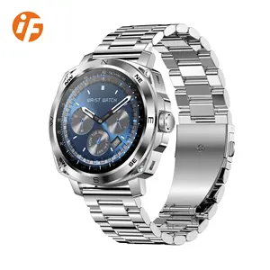INNOFOVO I89 ROUND Men Smart Watch 1.43'' AMOLED Screen IP68 Waterproof Smart Watch Stainless Steel