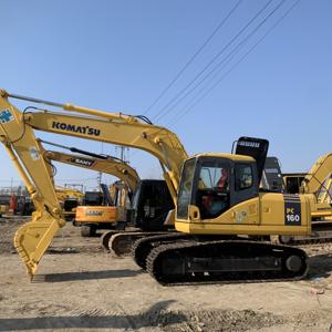 16 tonnes PC160 KOMATSU ont utilisé l'excavatrice avec les machines d'occasion originales de pompe à moteur Pc160-7 le Pc160LC-8 en vente bon marché - Product Image 2