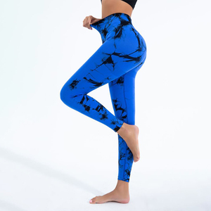 <span class=keywords><strong>Leggings</strong></span> Yoga Donna Hot Sale a Vita Alta con Effetto Tie-Dye e Arricciatura sui Glutei, Asciugatura Rapida e Traspiranti per Fitness - Product Image 1