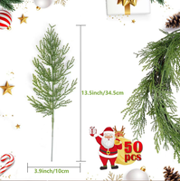 Vente en gros de brindilles artificielles de cèdre argentées scintillantes avec baies rouges, fausses brindilles de pin pour couronnes de Noël, vases et décorations de fêtes