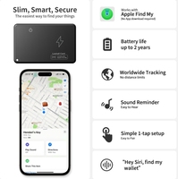 Carte de mode GPS ultra-mince certifiée MFI Tracker pour animaux de compagnie en plastique étanche Dispositif anti-perte Charge sans fil Global Gps Tracker pour animaux de compagnie