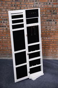 מודרני ארון תכשיטים בסגנון חופשי מגשר עץ Mdf עם מגירה מלאה מראה מלא ו פטיפון לסלון ביתי - Product Image 4