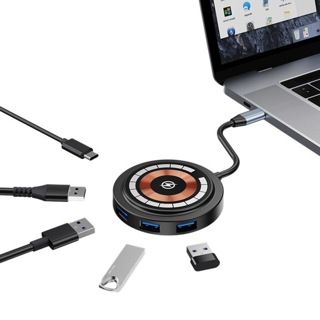 Creative Models Fast Charging Wireless Docking Station Desktop Multi-Function Round Type C Magnetic Charger USB 3.0 Interface