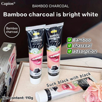Fabricant de dentifrice blanchissant personnalisé aux herbes naturelles et au charbon de bambou, saveurs menthe, sans bicarbonate de soude ni fluorure