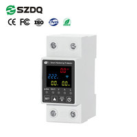 Interruptor de Circuito MCB con Medidor de Energía Solar WiFi Tuya Smart Home, Protector de Voltaje Din, Interruptor de Control Remoto LED, Monofásico AC, Fabricado en PC