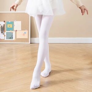 Collants de danse pour enfants, collants de ballet pour filles, bas en velours blanc pour enfants, collants professionnels pour filles - Product Image 5