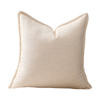Housse de coussin carrée rétro en lin pressé pour canapé et dossier de salon, vente chaude transfrontalière en dropshipping