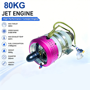 Motor Turbojet de Alta Velocidad con Empuje de 23kg, 40kg, 80kg para Drones UAV, Aviones RC, Sistema de Turbina de Grado Aeronáutico - Product Image 1