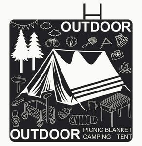 Foldable Waterproof Grass-Resistant Picnic Mat Thickened Outdoor Camping Beach Blanket with Portable <b>Carry</b> <b>Strap</b> for Park Travel - Product Image 1