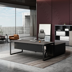 Modern Luxury Office Cabinet L-shaped Director Wooden Office Furniture <b>Set</b> Manager Executive <b>Desk</b> - Product Image 3