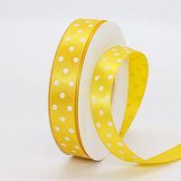 Pita Satin Polkadot Putih 1,5cm 20 Yard Per Gulung Pita Dot untuk Pembungkus Kado Dekorasi Pesta Pernikahan Kerajinan Tangan