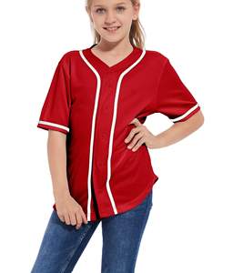 Stampa a sublimazione personalizzata con scollo a V maglia da Baseball in poliestere 100% per bambini e adulti <span class=keywords><strong>lavoro</strong></span> <span class=keywords><strong>di</strong></span> squadra diretta in fabbrica - Product Image 3
