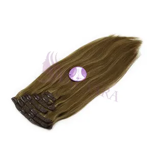 عينة مجانية كليب في مستقيم شعر بلون طبيعي extensiones pelucas دي بيلو indio 100 ciento humano الطبيعية الهند
