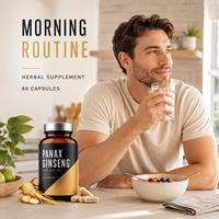 Haute Qualité Panax Ginseng Racine Coréenne Fenugrec Graines Noires Ginkgo Biloba Extrait Rouge Maca Panax Ginseng Capsules pour Adultes