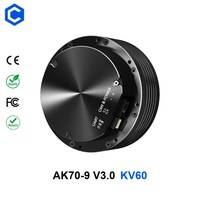 CubeMars AK70-9 V3.0 KV60 Moteur DC sans balais à haute densité de couple pour actionneur robotique industriel, robot à pattes et AGV
