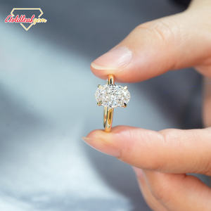 Diamante Cultivado en Laboratorio de Corte Ovalado de 8 Quilates Personalizado, Oro Amarillo de 18k, Color DEF, Certificado IGI, para Boda, para Mujer - Product Image 4