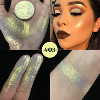 Bedak Shimmer Mineral Pressed Diamond Glow Holographic DuoChrome Highlighter Efek Glitter Makeup
