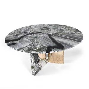 Tavolo da Pranzo di Lusso in Marmo Stile Minimalista Italiano, Design Moderno <span class=keywords><strong>e</strong></span> Semplice per Villa, Tavolo Rotondo di Lusso Leggero - Product Image 2