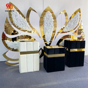 Socle carré personnalisé lisse de 40 cm, 60 cm, 90 cm pour gâteaux, aliments, desserts, présentoir pour mariage, fêtes et événements - Product Image 4