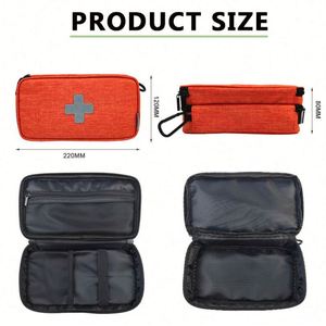 Bolsa de Emergencia Médica de Doble Capa Personalizada, Botiquín de Primeros Auxilios de Lujo Color Naranja, Bolsa de Almacenamiento Portátil de Oxford para Suministros Médicos - Product Image 6