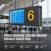 Sistema FIDS Inteligente para Aeropuertos y Metro, Pantalla LCD de Video Wall para Información de Vuelos, Terminal CMS para Orientación de Pasajeros (Personalizable)