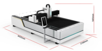 Nouveau Type 1530 CNC machine de découpe laser à fibre de tôle inoxydable