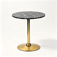 Table de bar ronde moderne à hauteur réglable, plateau en bois lisse, base en métal noir robuste, table de bistrot, table de café, table à manger pour la maison
