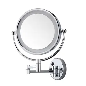 Specchio da parete per lavabo da bagno illuminato a Led con rotazione speciale moderna a 360 gradi per Hotel