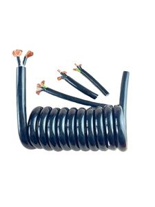 Câble d'alimentation enroulable, câble spiralé rétractable <span class=keywords><strong>FLZ</strong></span>, cuivre pur, TPU, 2/3/4/5/67 conducteurs, 0,5/0,75/1/1,5/2,5 mm - Product Image 4
